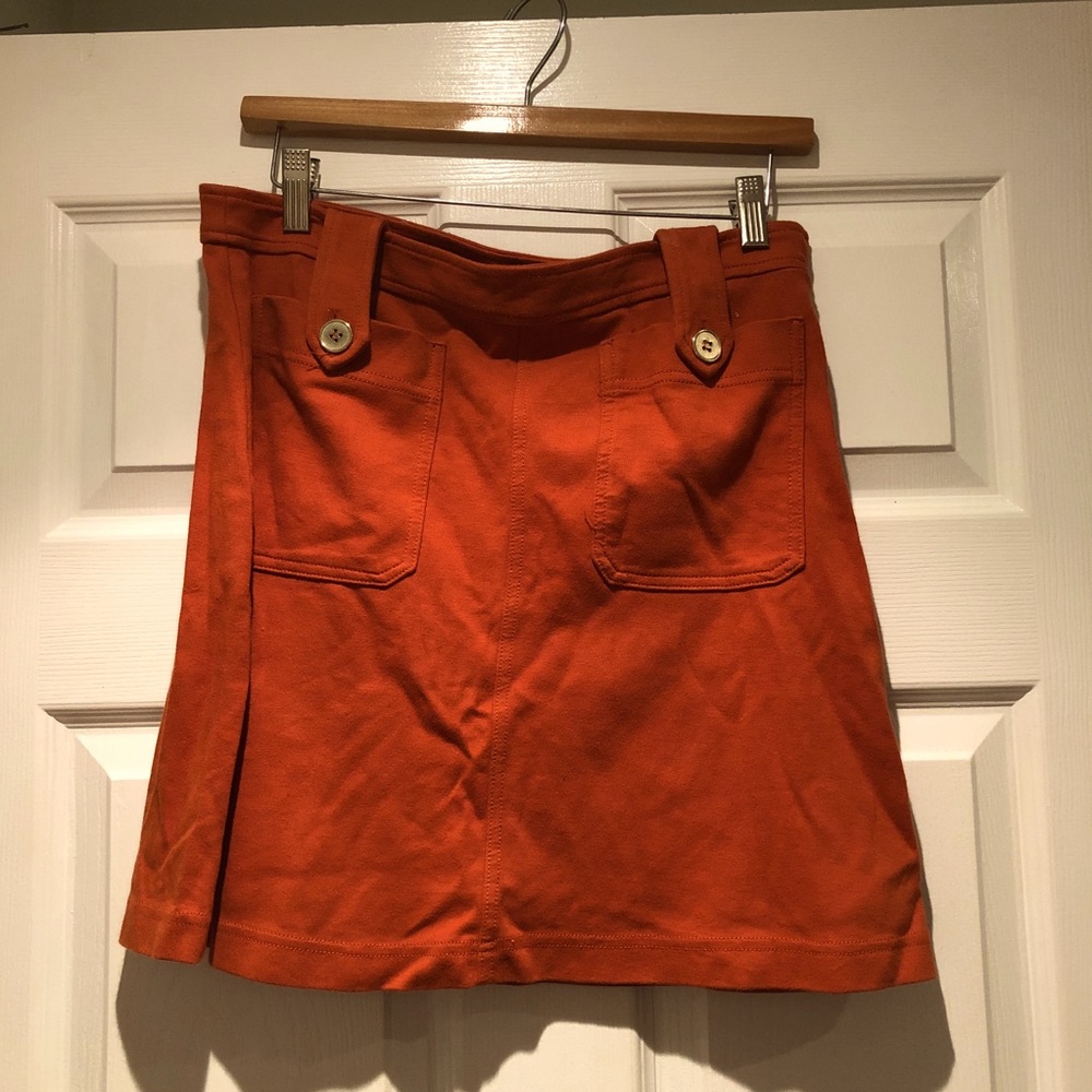 Orange mini skirt